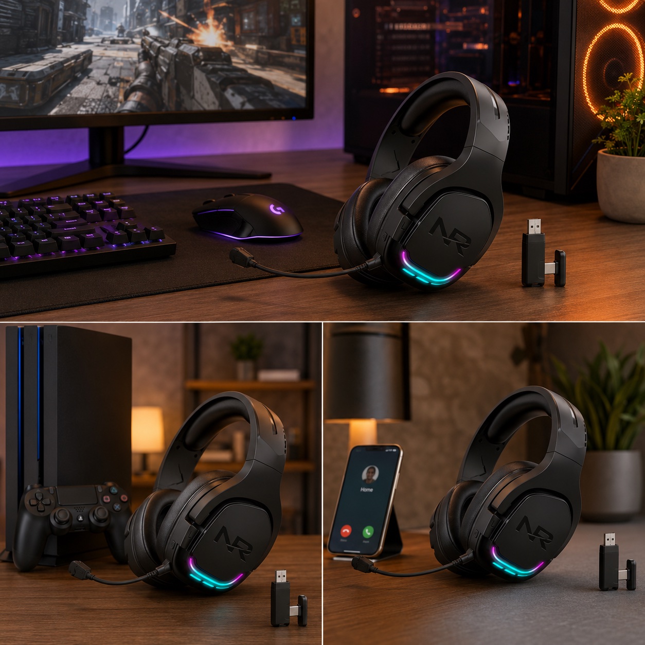 G926 wireless gaming headset use scenes for gaming, console and call reference