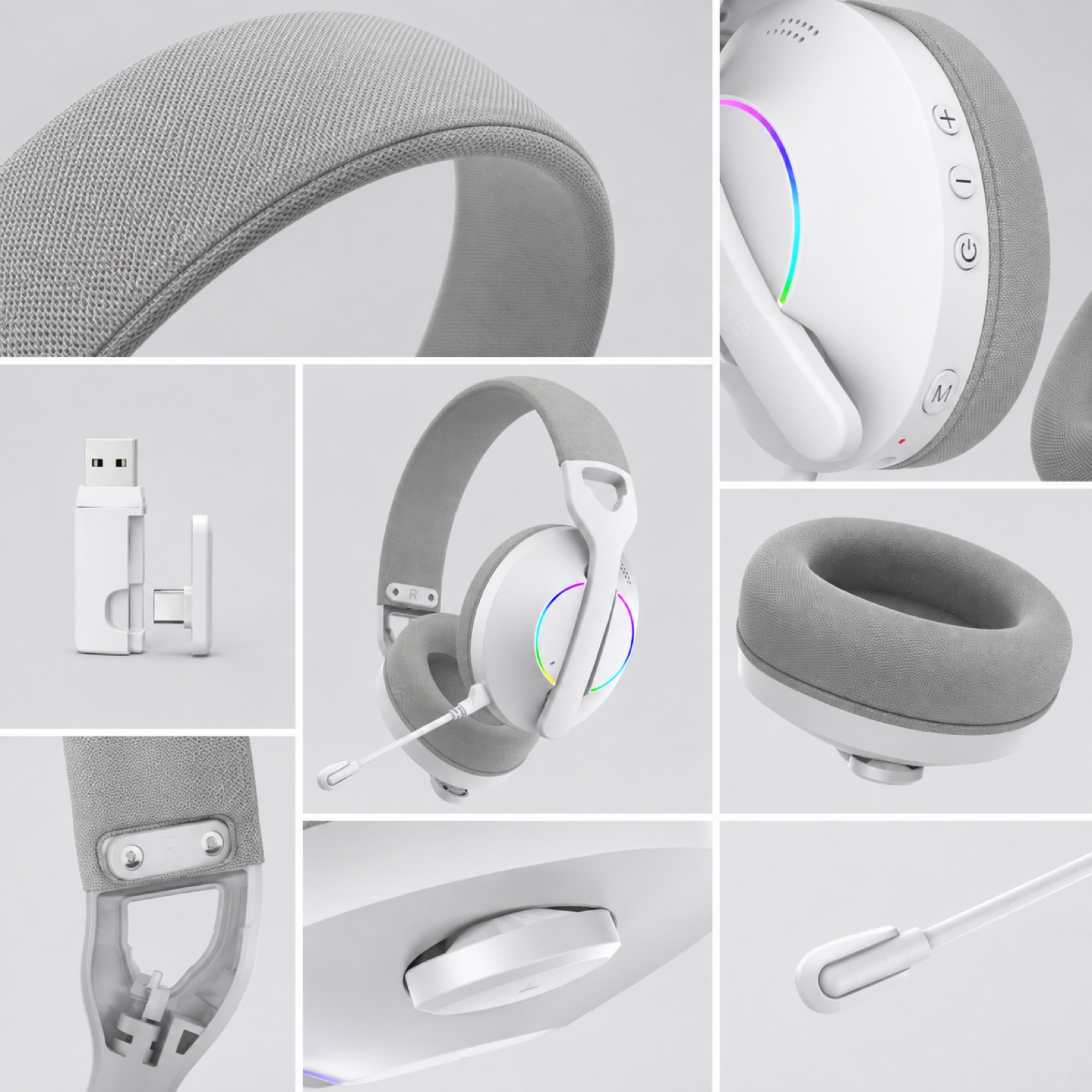 G936 knitted fabric headband and ear cushion detail