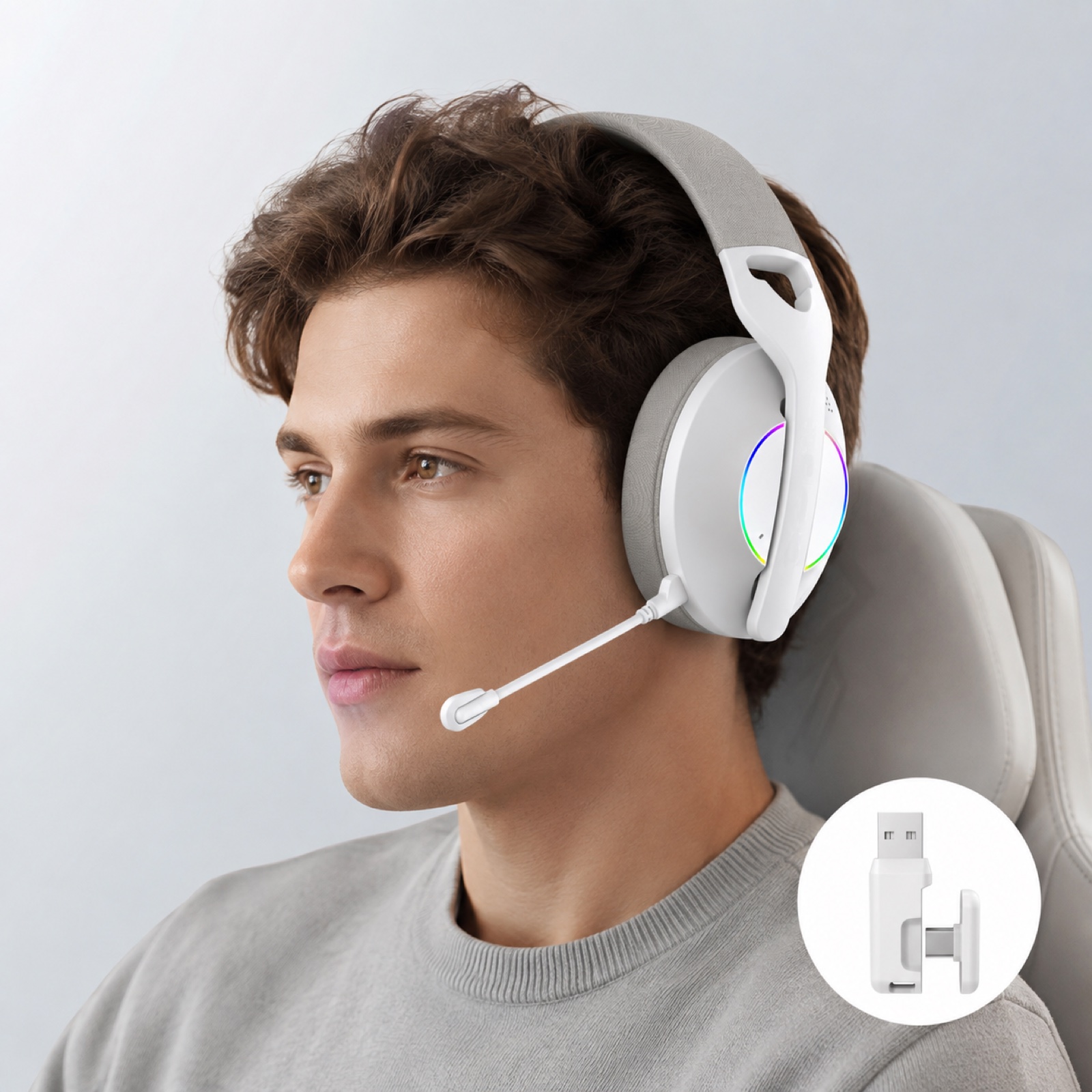 G936 lightweight gaming headset wearing-fit reference