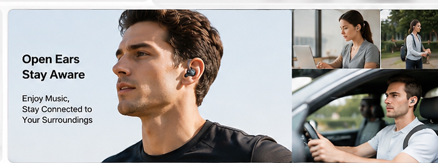 Earclip09S open-ear lifestyle reference panel