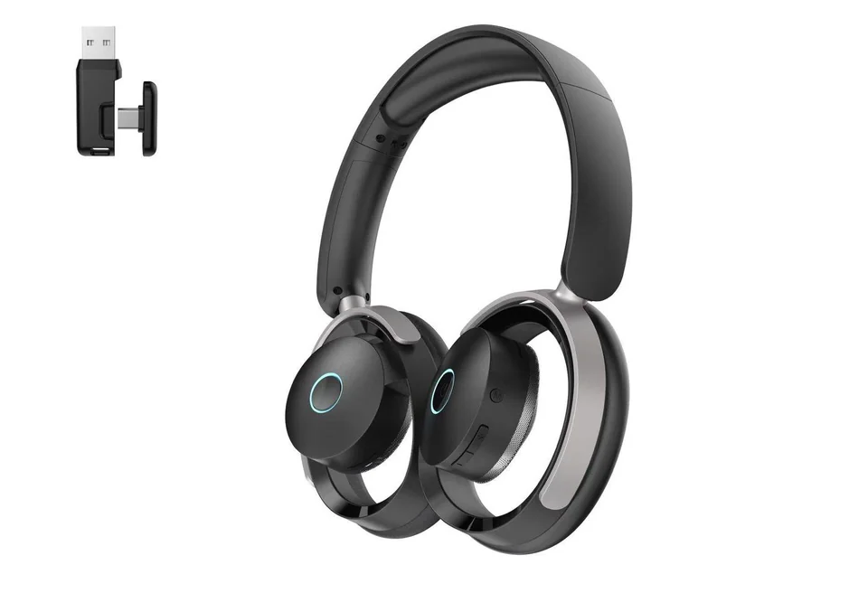 G940 low-latency wireless gaming headset with RGB accents and boom microphone